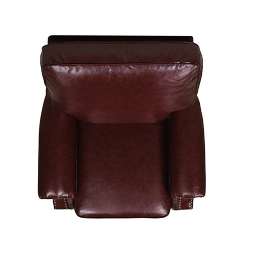 Red Barrel Studio® 34" Wide Leather Match Manual Recliner Accent Chair
